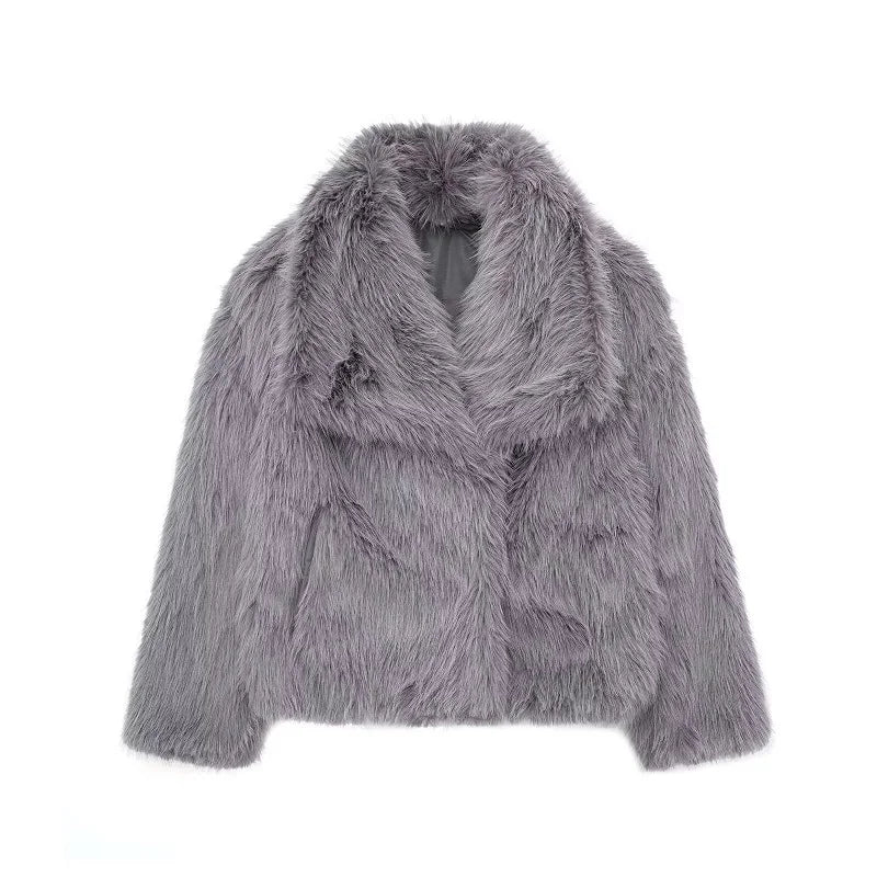 Women’s Plush Faux Fur Winter Coat