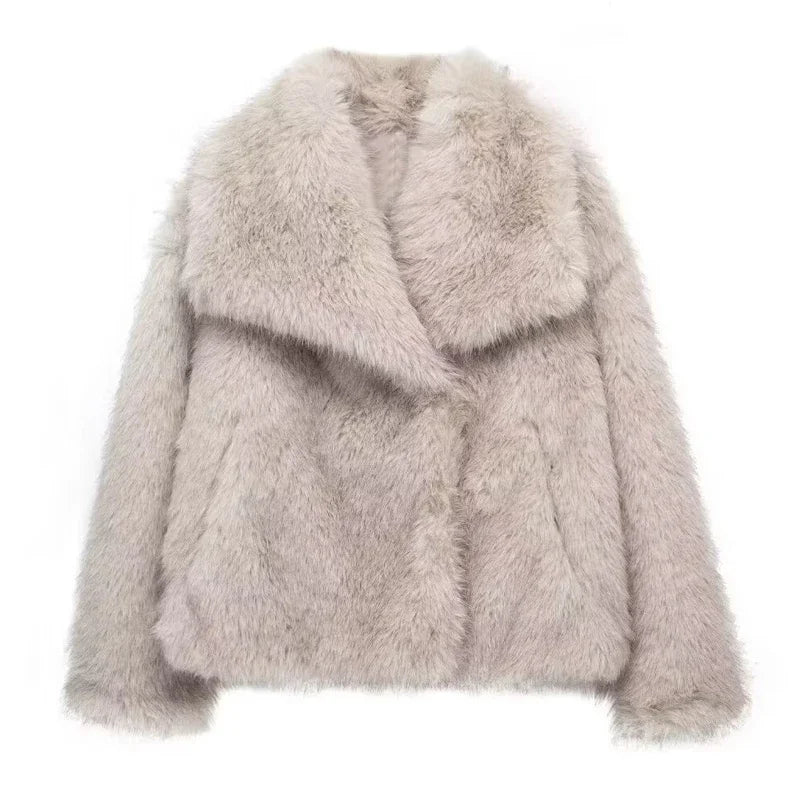 Women’s Plush Faux Fur Winter Coat
