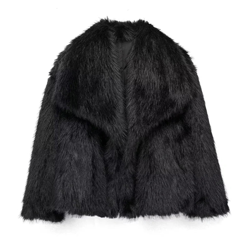 Women’s Plush Faux Fur Winter Coat