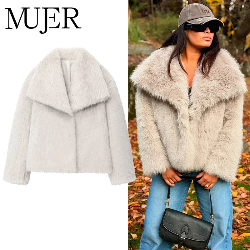 Women’s Plush Faux Fur Winter Coat